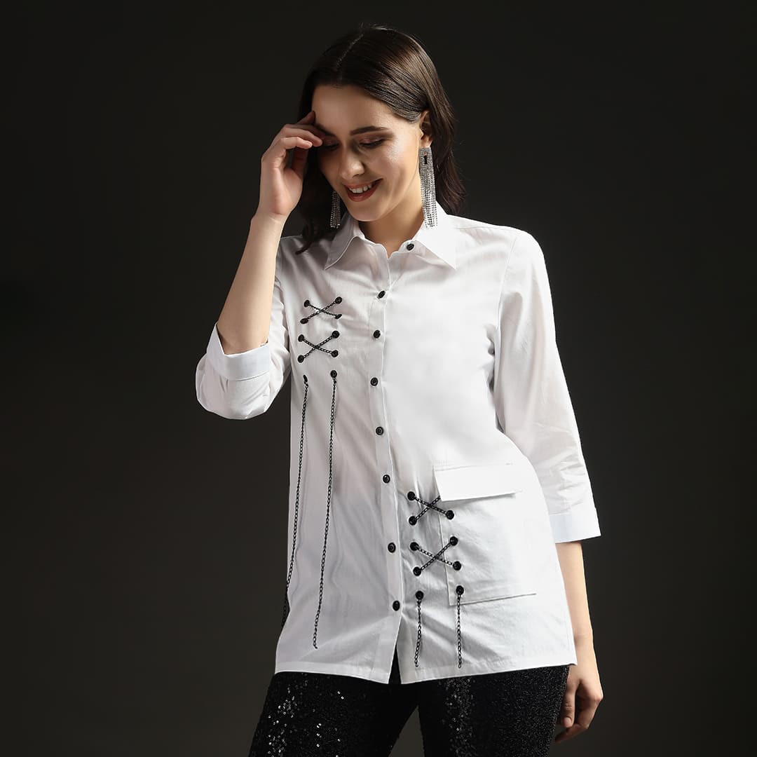 Noir Galaxy Chains Shirt